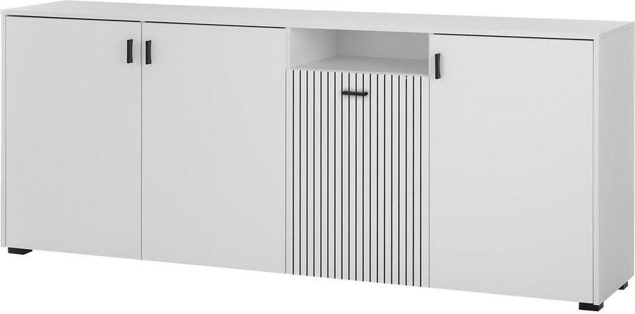 INOSIGN Dressoir Hudson in moderne trendkleur handgrepen van metaal (zwart) breedte 200 cm - Foto 4