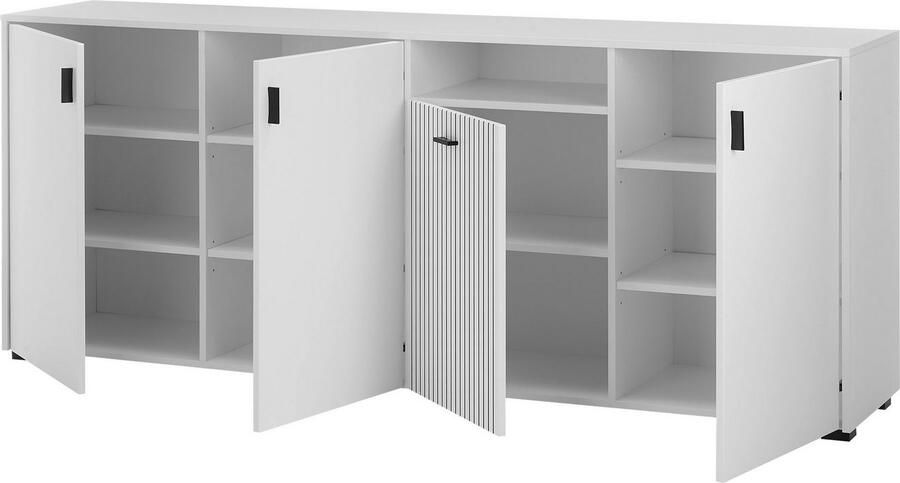 INOSIGN Dressoir Hudson in moderne trendkleur handgrepen van metaal (zwart) breedte 200 cm - Foto 3