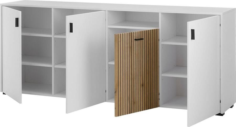 INOSIGN Dressoir Hudson in moderne trendkleur handgrepen van metaal (zwart) breedte 200 cm - Foto 3