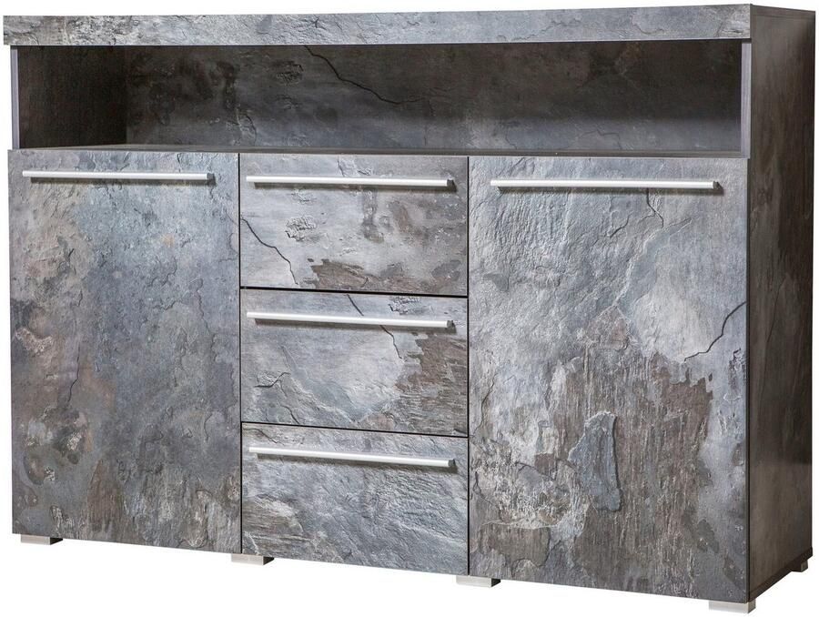 INOSIGN Dressoir India breedte 132cm stijlvolle dressoir met 2 deuren 3 lades - Foto 2