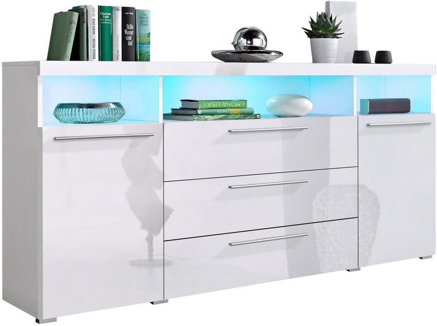 INOSIGN Dressoir India breedte 182cm moderne dressoir met 2 deuren 3 lades combikast