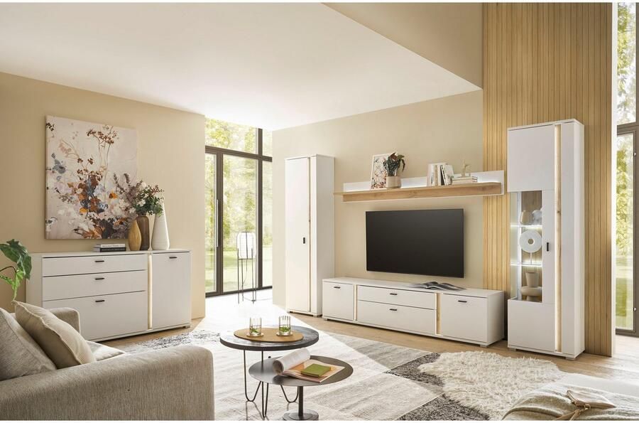 INOSIGN Wandmeubel Long Island in moderne trendkleur inclusief verticale verlichting breedte 330 cm (set 4-delig) - Foto 9