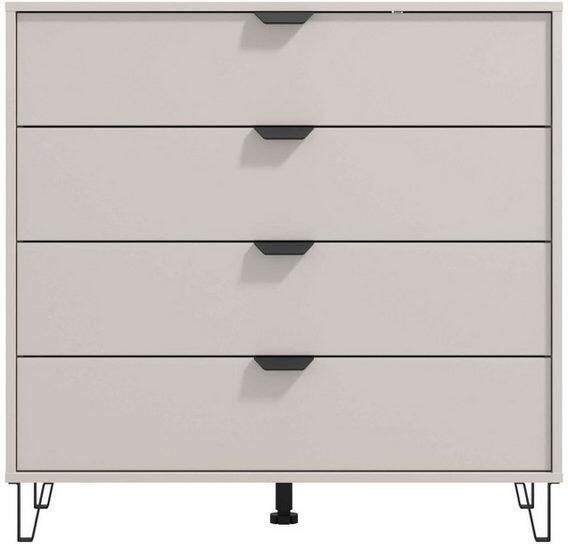 INOSIGN Dressoir Lucca Schubkastenkommde Farbe: Cashmere 93x40x90 5cm 4 lades met glasfront fsc -gecertificeerd houtmateriaal - Foto 5