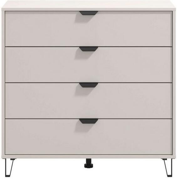 INOSIGN Dressoir Lucca Schubkastenkommde Farbe: Cashmere 93x40x90 5cm 4 lades met glasfront fsc -gecertificeerd houtmateriaal - Foto 4