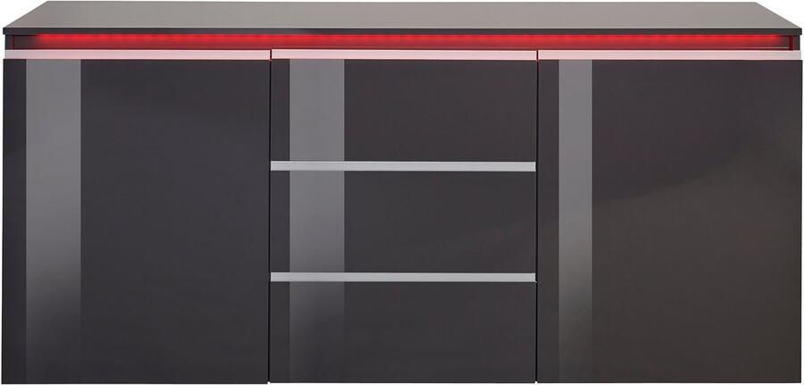 INOSIGN Dressoir Magic commode kast dressoir met 2 deuren en 3 lades hoogglans gelakt (b d h) 180x40x80 cm - Foto 11