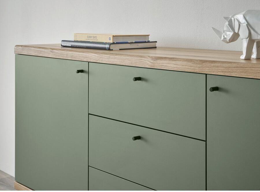 INOSIGN Dressoir MAVAS in moderne trendkleur handgrepen van metaal (zwart) breedte 160 cm - Foto 3
