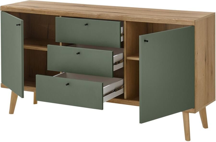 INOSIGN Dressoir MAVAS in moderne trendkleur handgrepen van metaal (zwart) breedte 160 cm - Foto 10