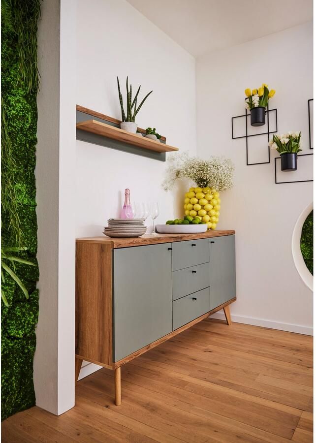 INOSIGN Dressoir MAVAS in moderne trendkleur handgrepen van metaal (zwart) breedte 160 cm - Foto 4