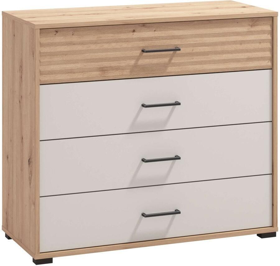 INOSIGN Dressoir Modena Schubladenkommode Kommode mit 4 Schubladen 93x40x82 cm fsc -gecertificeerd houtmateriaal trendkleur cashmere