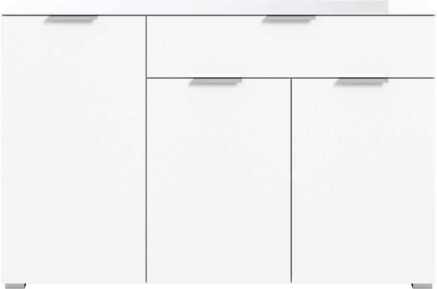 INOSIGN Dressoir Raio Breedte 135 cm 3 deuren 1 lade Bovenblad met glasplaat - Foto 5