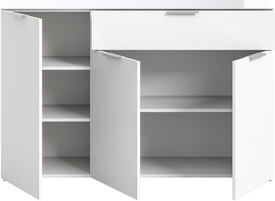 INOSIGN Dressoir Raio Breedte 135 cm 3 deuren 1 lade Bovenblad met glasplaat - Foto 2