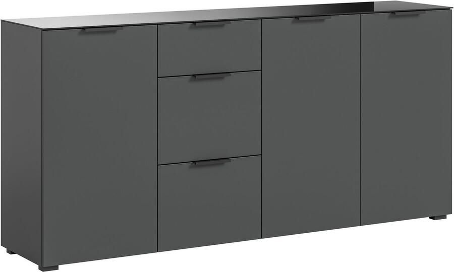 INOSIGN Dressoir Raio Breedte 179 cm 3 deuren 3 lades Bovenblad met glasplaat - Foto 4