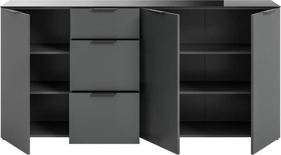 INOSIGN Dressoir Raio Breedte 179 cm 3 deuren 3 lades Bovenblad met glasplaat - Foto 5