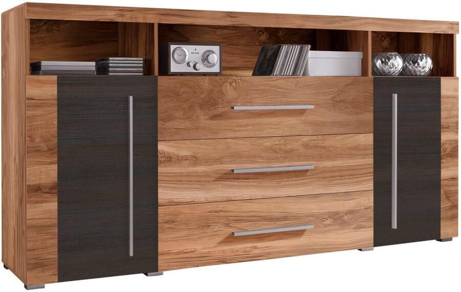 INOSIGN Dressoir Roger breedte 182 cm stijlvolle kast 2 houten deuren 3 laden - Foto 3