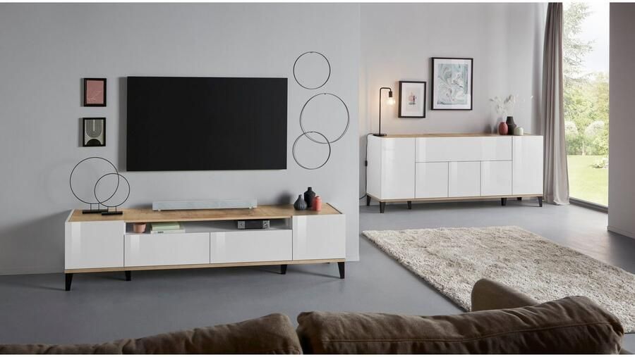 INOSIGN Dressoir SUNRISE Dressoir met 5 deuren en 1 klepdeur breedte 200 cm - Foto 6
