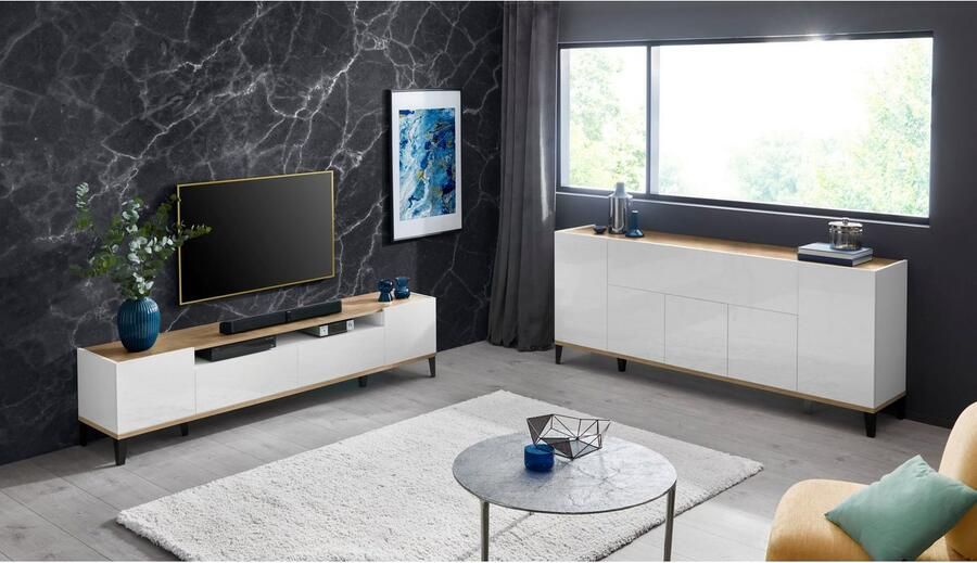 INOSIGN Dressoir SUNRISE Dressoir met 5 deuren en 1 klepdeur breedte 200 cm - Foto 5