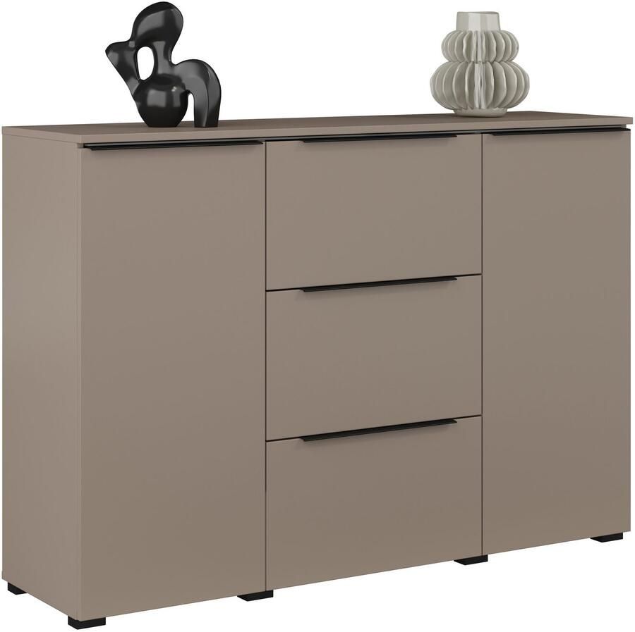 INOSIGN Dressoir Tana breedte 132 cm moderne commode 3 SK 2 deuren Ladekast sidetable met veel bergruimte planken verstelbaar