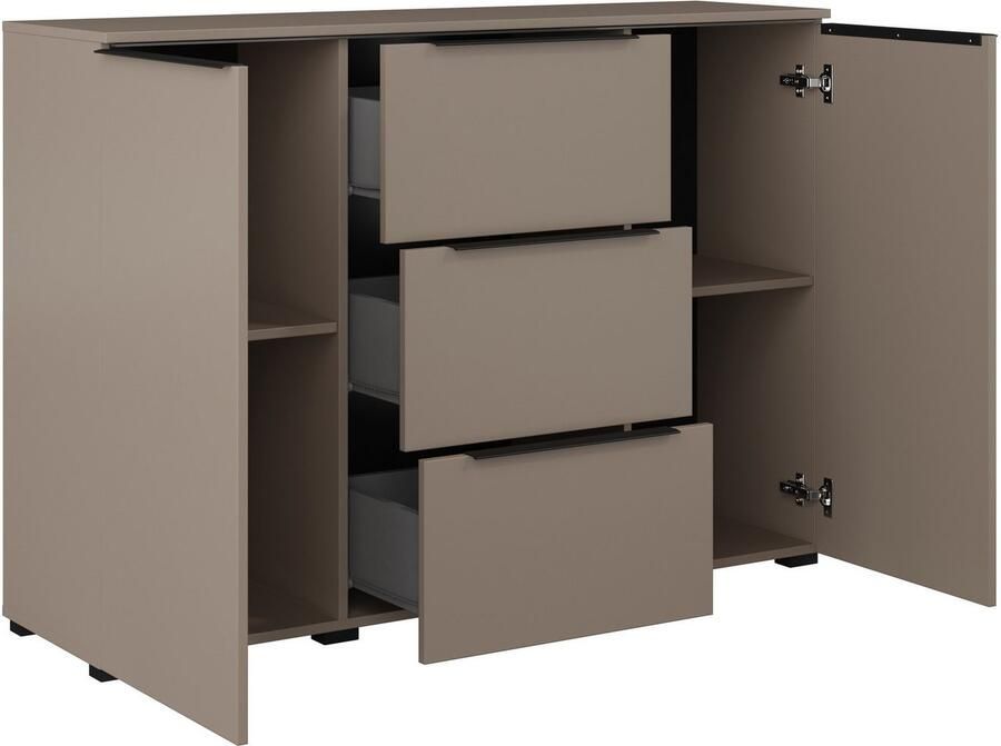 INOSIGN Dressoir Tana breedte 132 cm moderne commode 3 SK 2 deuren Ladekast sidetable met veel bergruimte planken verstelbaar - Foto 4