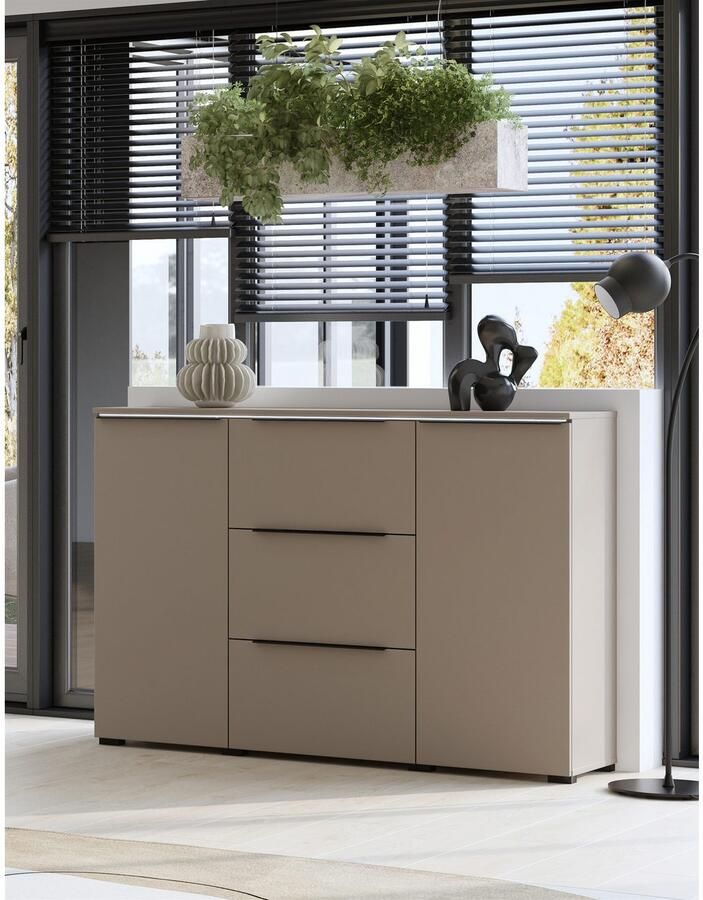 INOSIGN Dressoir Tana breedte 132 cm moderne commode 3 SK 2 deuren Ladekast sidetable met veel bergruimte planken verstelbaar - Foto 3