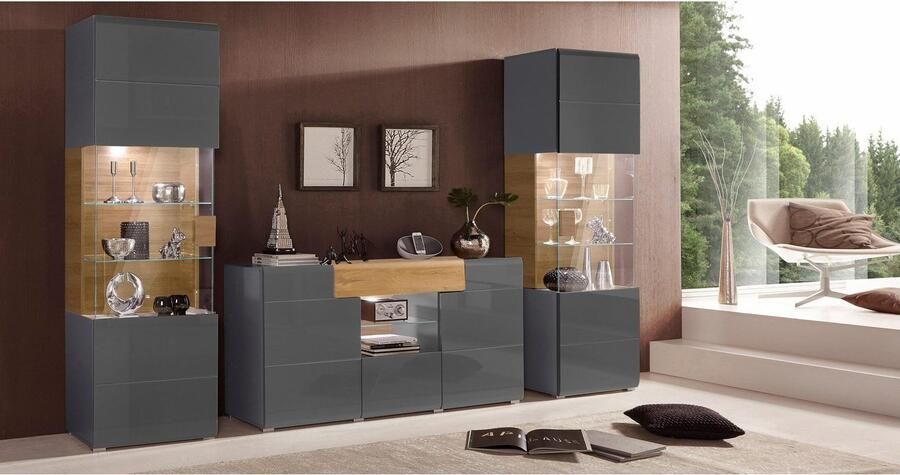 INOSIGN Dressoir Toledo breedte 159 cm moderne sidetable met decoratief freeswerk greeploos - Foto 3