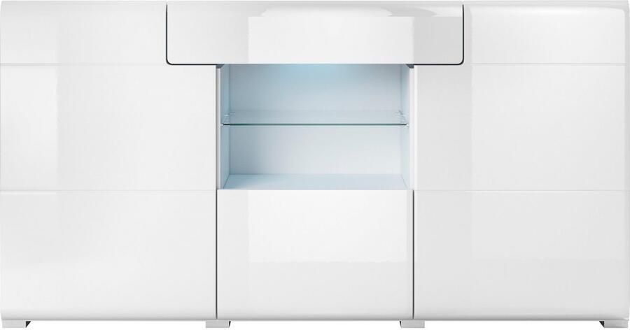 INOSIGN Dressoir Toledo breedte 159 cm moderne sidetable met decoratief freeswerk greeploos - Foto 4