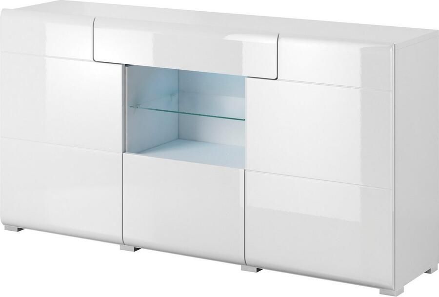 INOSIGN Dressoir Toledo breedte 159 cm moderne sidetable met decoratief freeswerk greeploos - Foto 2