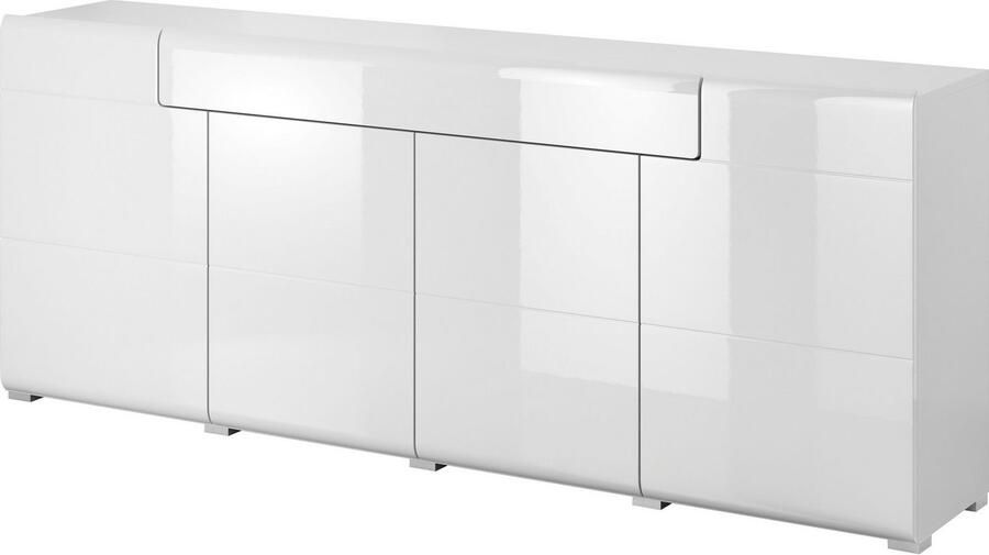 INOSIGN Dressoir Toledo breedte 208 cm moderne kast met decoratief freeswerk greeploos - Foto 4