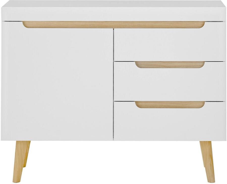 INOSIGN Dressoir Torge dressoir commode ladekast afgeschuinde poten drie kleuren scandi design 107 cm breed (1 stuk) - Foto 3