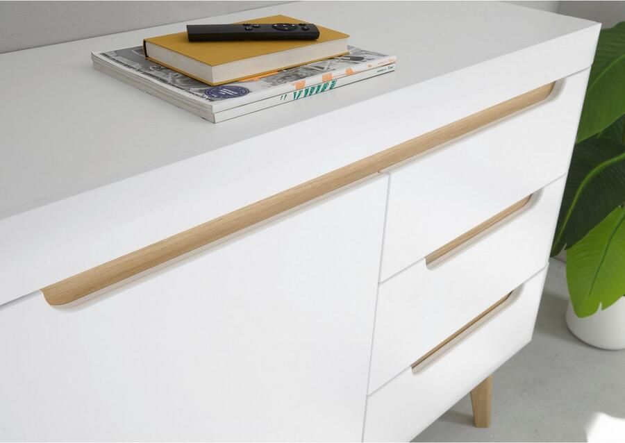 INOSIGN Dressoir Torge dressoir commode ladekast afgeschuinde poten drie kleuren scandi design 107 cm breed (1 stuk) - Foto 4