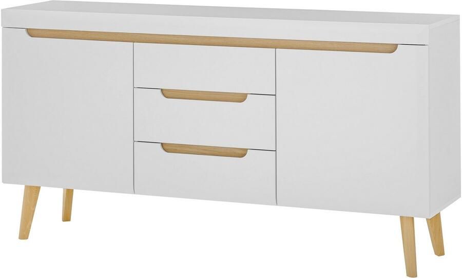 INOSIGN Dressoir Torge dressoir commode ladekast afgeschuinde poten drie kleuren scandi design 160 cm breed (1 stuk) - Foto 3