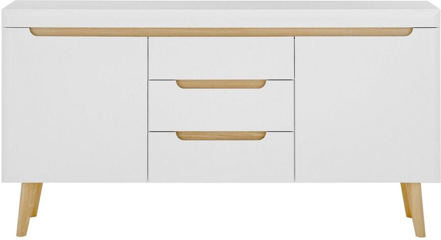 INOSIGN Dressoir Torge dressoir commode ladekast afgeschuinde poten drie kleuren scandi design 160 cm breed (1 stuk) - Foto 4