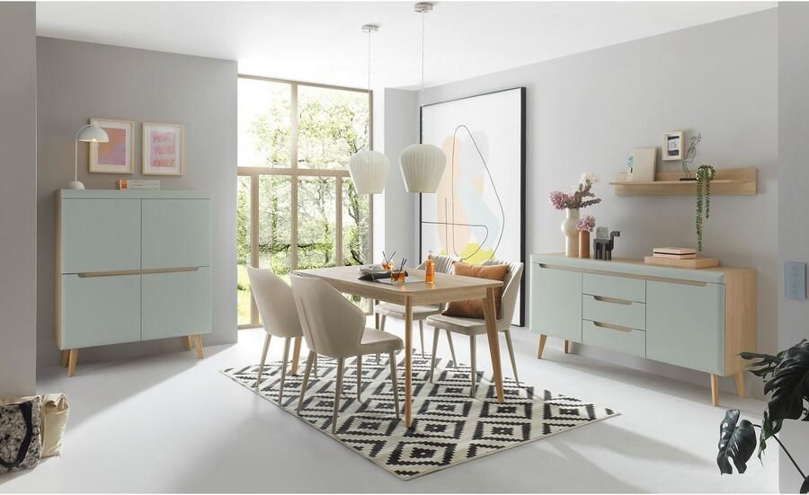 INOSIGN Eettafel Torge tafel met uitschuiffunctie keukentafel salontafel scandinavische stijl beschikbaar in drie kleuren uitschuifbare eettafel (1 stuk) - Foto 3