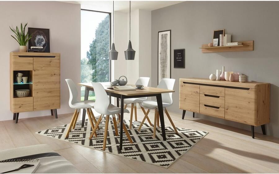 INOSIGN Eettafel Torge tafel met uitschuiffunctie keukentafel salontafel scandinavische stijl beschikbaar in drie kleuren uitschuifbare eettafel (1 stuk) - Foto 3