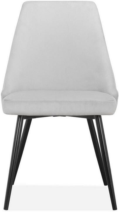 INOSIGN Eethoek Danny-Malio Glazen tafel 100x100 cm met 4 stoelen (velours stof) frame van metaal (set 5-delig) - Foto 7