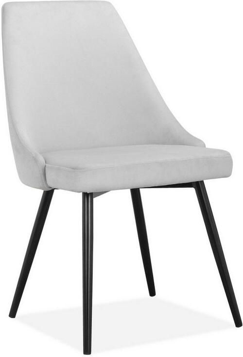 INOSIGN Eethoek Danny-Malio Glazen tafel 140x80 cm met 4 stoelen (velours stof) frame van metaal (set 5-delig) - Foto 5