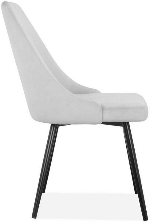 INOSIGN Eethoek Danny-Malio Glazen tafel 140x80 cm met 4 stoelen (velours stof) frame van metaal (set 5-delig) - Foto 6