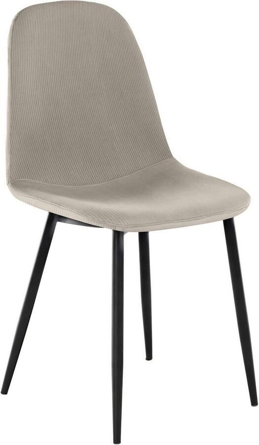 INOSIGN Eethoek Danny-Miller Glazen tafel 100x100 cm met 4 stoelen in cord frame van metaal (set 5-delig) - Foto 4