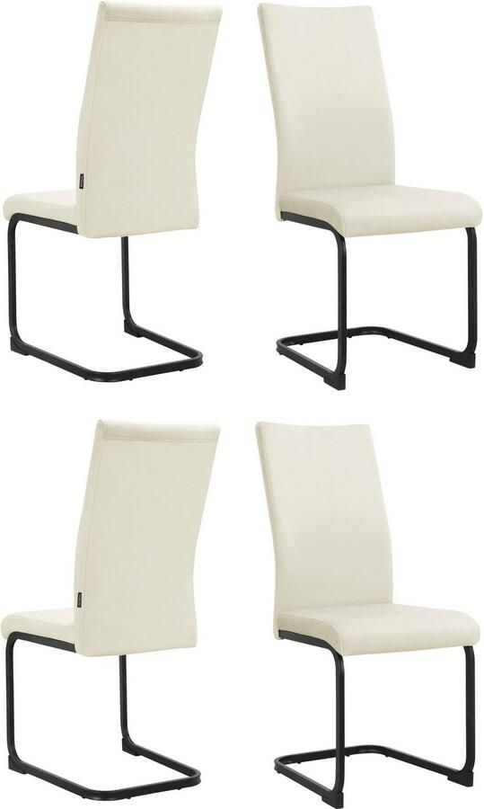 INOSIGN Eethoek Darcel Danny glazen tafel Sledestoel eetkamerstoel tafel met vaste plaat (set 5-delig) - Foto 5