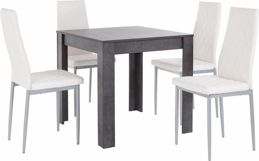 INOSIGN Eethoek Lynn + Brooke met tafel in leisteenkleur breedte 80 cm (set) - Foto 4