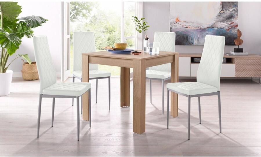 INOSIGN Eethoek Lynn + Brooke met tafel in ongeschaafd-eikenkleur breedte 80 cm (set) - Foto 4