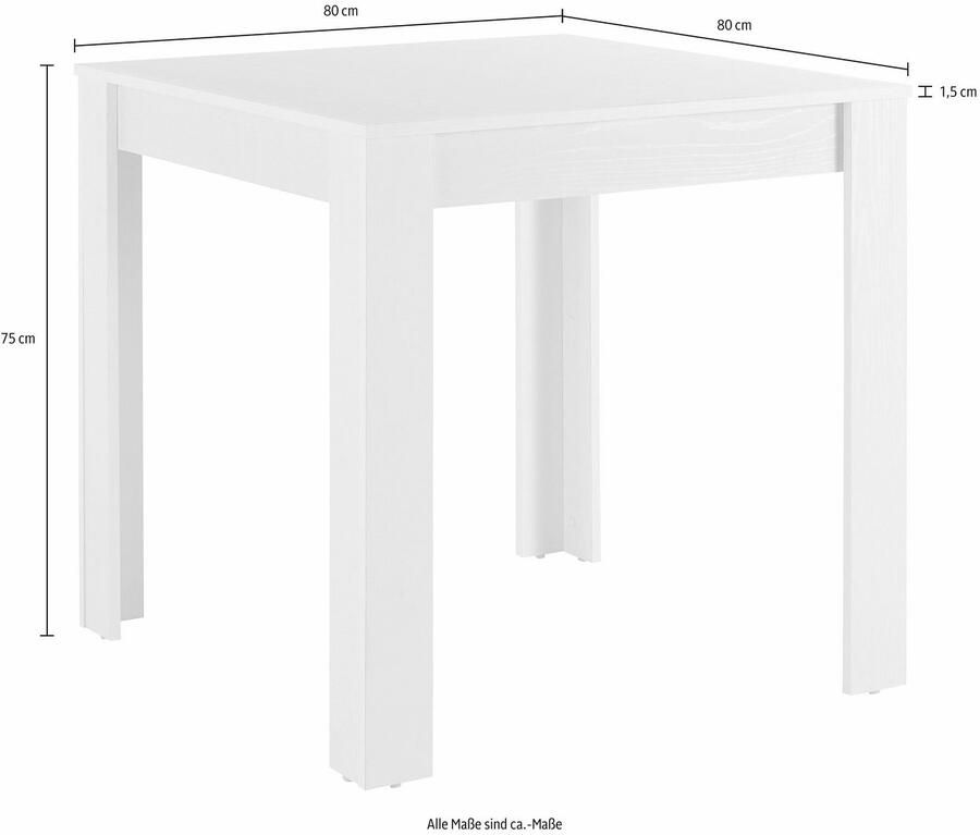 INOSIGN Eethoek Lynn + Brooke met tafel in ongeschaafd-eikenkleur breedte 80 cm (set)