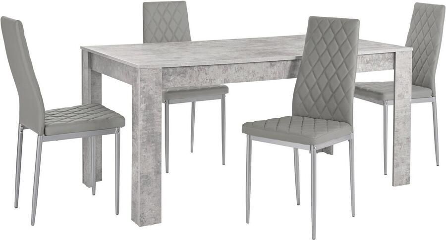 INOSIGN Eethoek Lynn160 Brooke Tafel met 4 stoelen (set 5-delig) - Foto 3