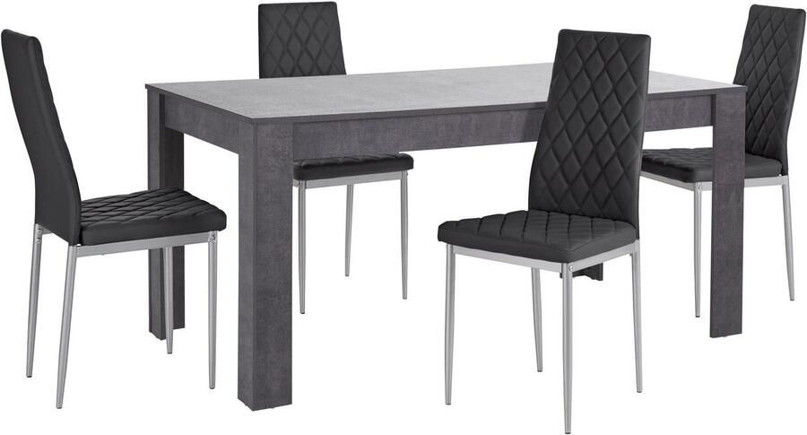 INOSIGN Eethoek Lynn160 Brooke Tafel met 4 stoelen (set 5-delig) - Foto 3