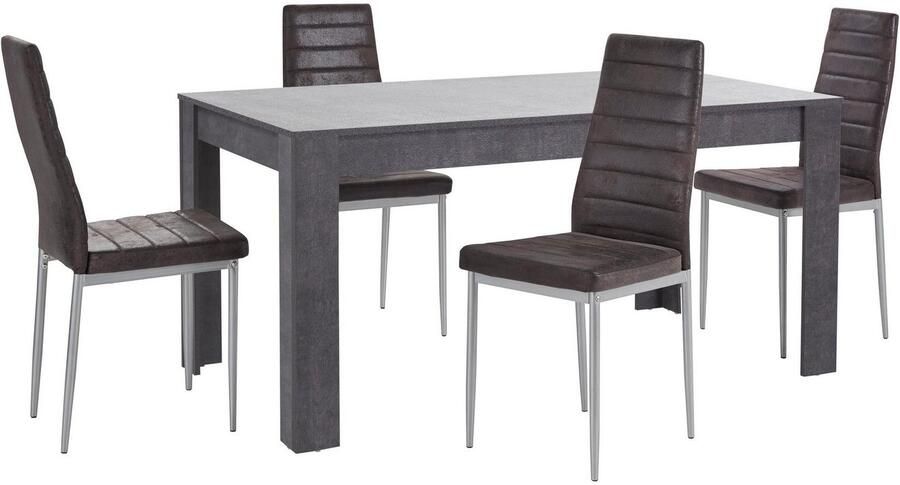 INOSIGN Eethoek Lynn160 Kate Tafel met 4 stoelen (set 5-delig) - Foto 3