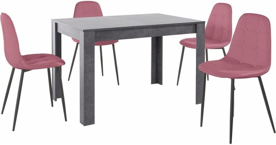 INOSIGN Eethoek met eettafel 120 cm breed (set 5-delig) - Foto 4