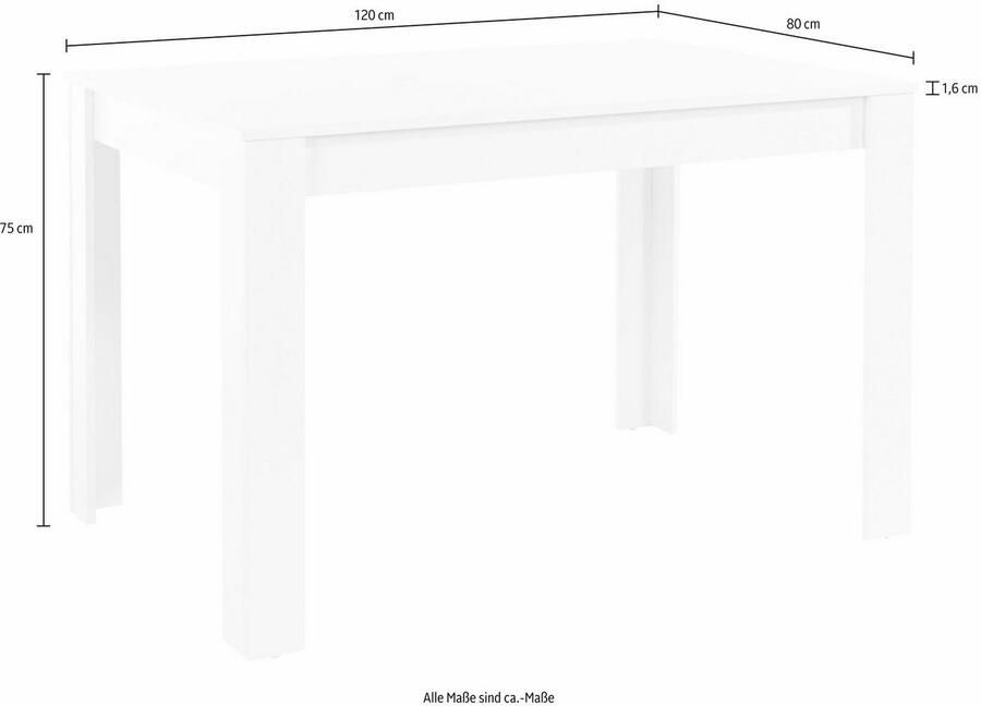 INOSIGN Eethoek met eettafel 120 cm breed (set 5-delig)