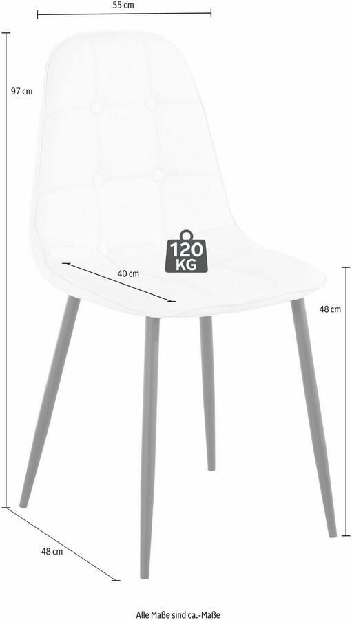 INOSIGN Eethoek met eettafel 120 cm breed (set 5-delig) - Foto 3