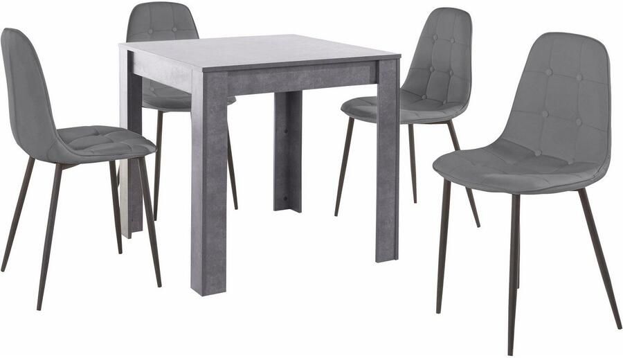INOSIGN Eethoek met eettafel 80 cm breed (set 5-delig) - Foto 5