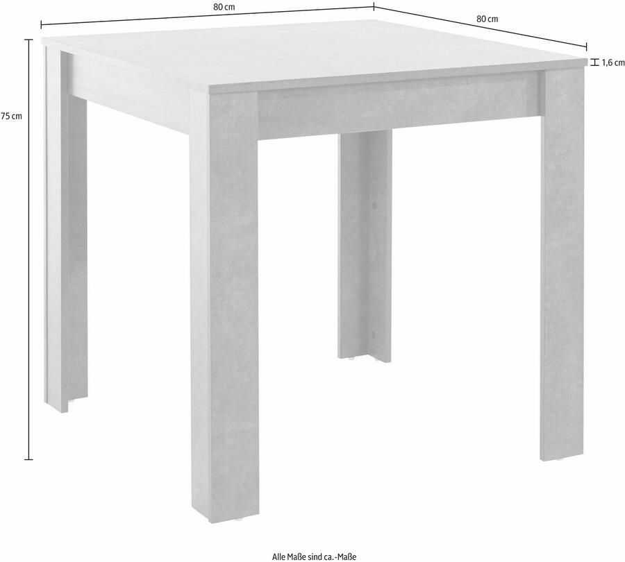 INOSIGN Eethoek met eettafel 80 cm breed (set 5-delig)