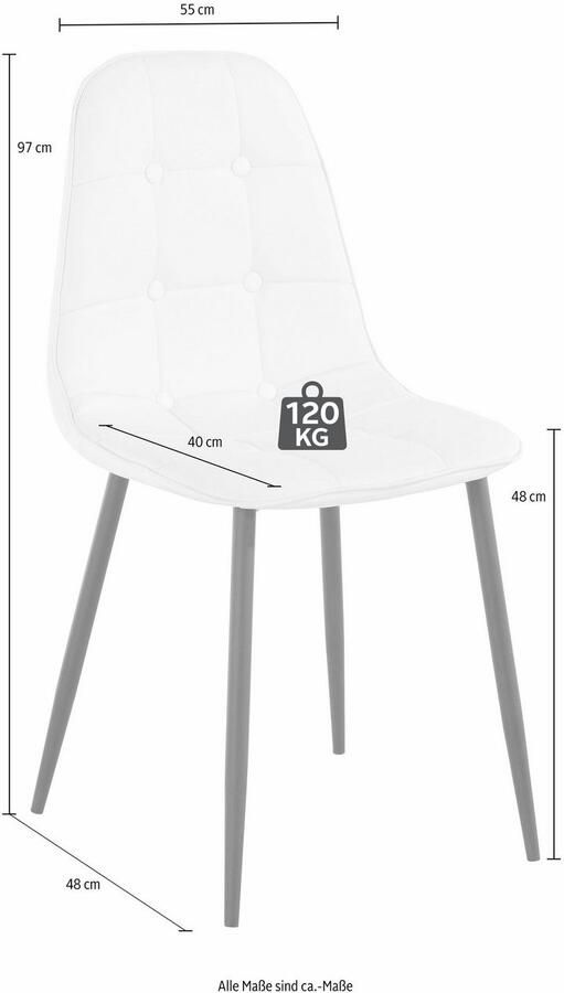 INOSIGN Eethoek met glazen tafel breedte 160 cm (set 5-delig) - Foto 2